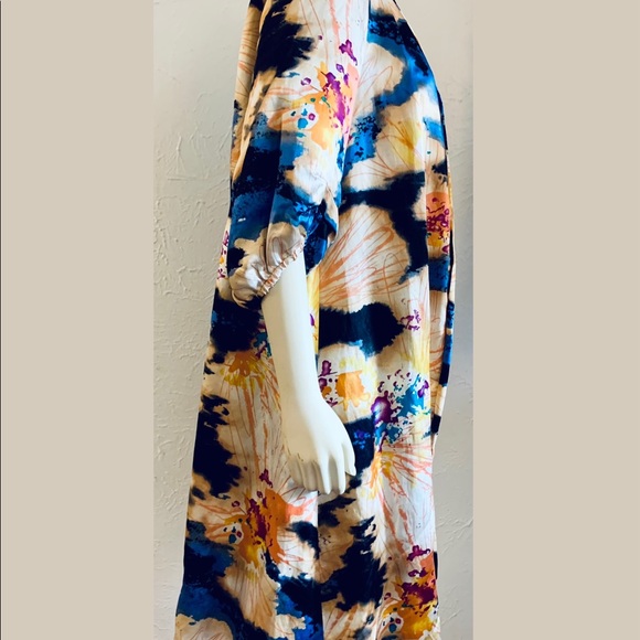 Vintage Silk DVM Diane Von Furstenberg Abstract Floral Statement Jacket Sz S/XS - Picture 4 of 12